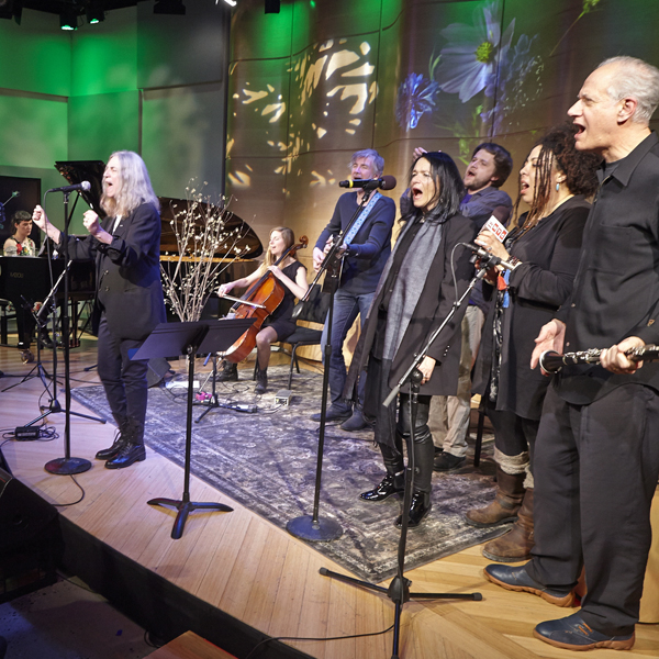 with patti smith and others at the greene space